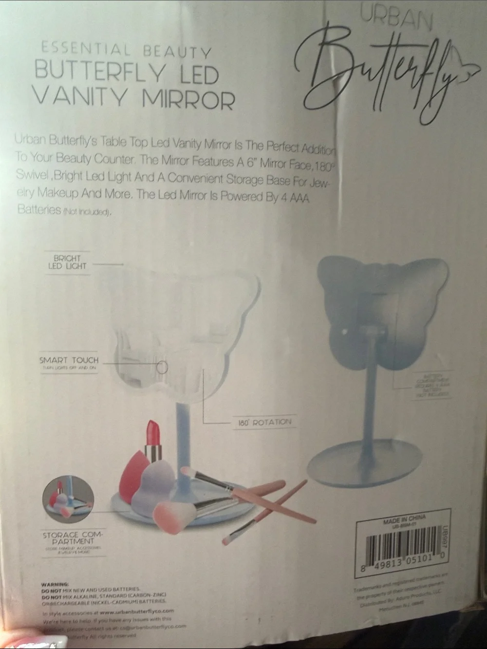 Blue Jewelry & Makeup Organizer